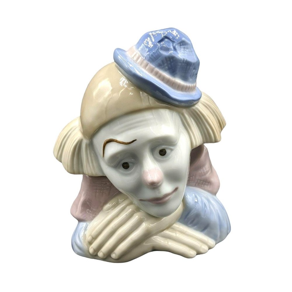 Sad Clown Porcelain Figurine Meico Paul Sebastian Collection Feelings VTG 1980s
